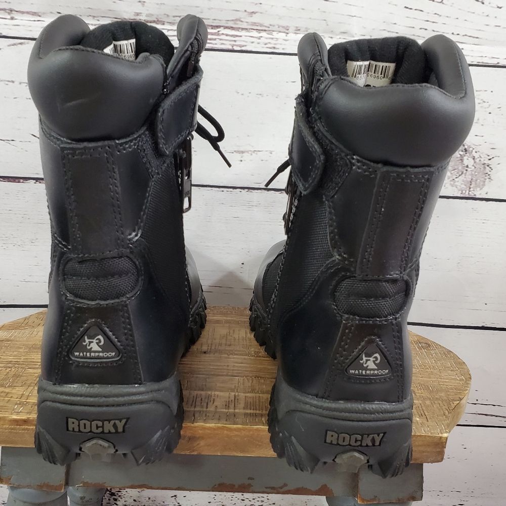 ROCKY ALPHA FORCE 2173 - 8" TACTICAL PUBLIC SERVICE BOOTS BLACK SIZE 8M NEW - Picture 4 of 8